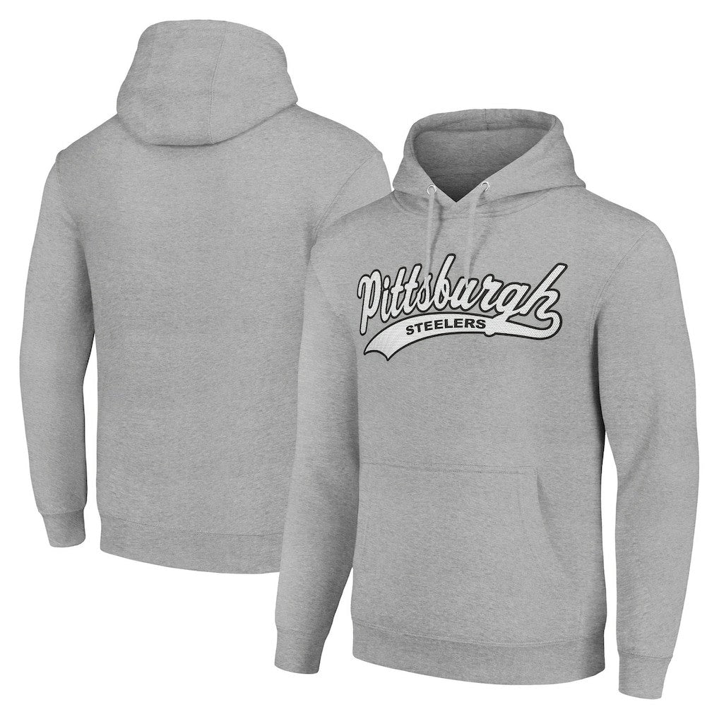 Pittsburgh Steelers Starter Unisex Tailsweep Pullover Hoodie - Heather Gray Hoodies