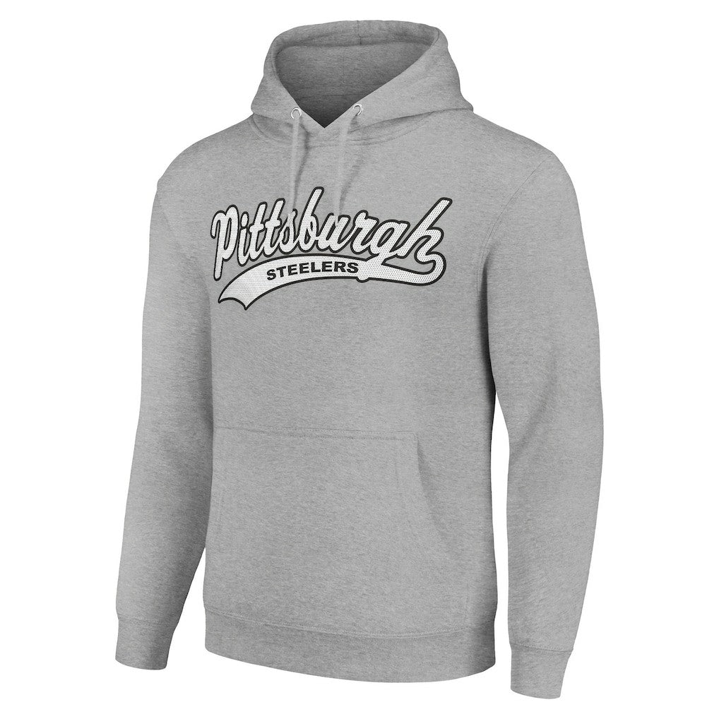 Pittsburgh Steelers Starter Unisex Tailsweep Pullover Hoodie - Heather Gray Hoodies