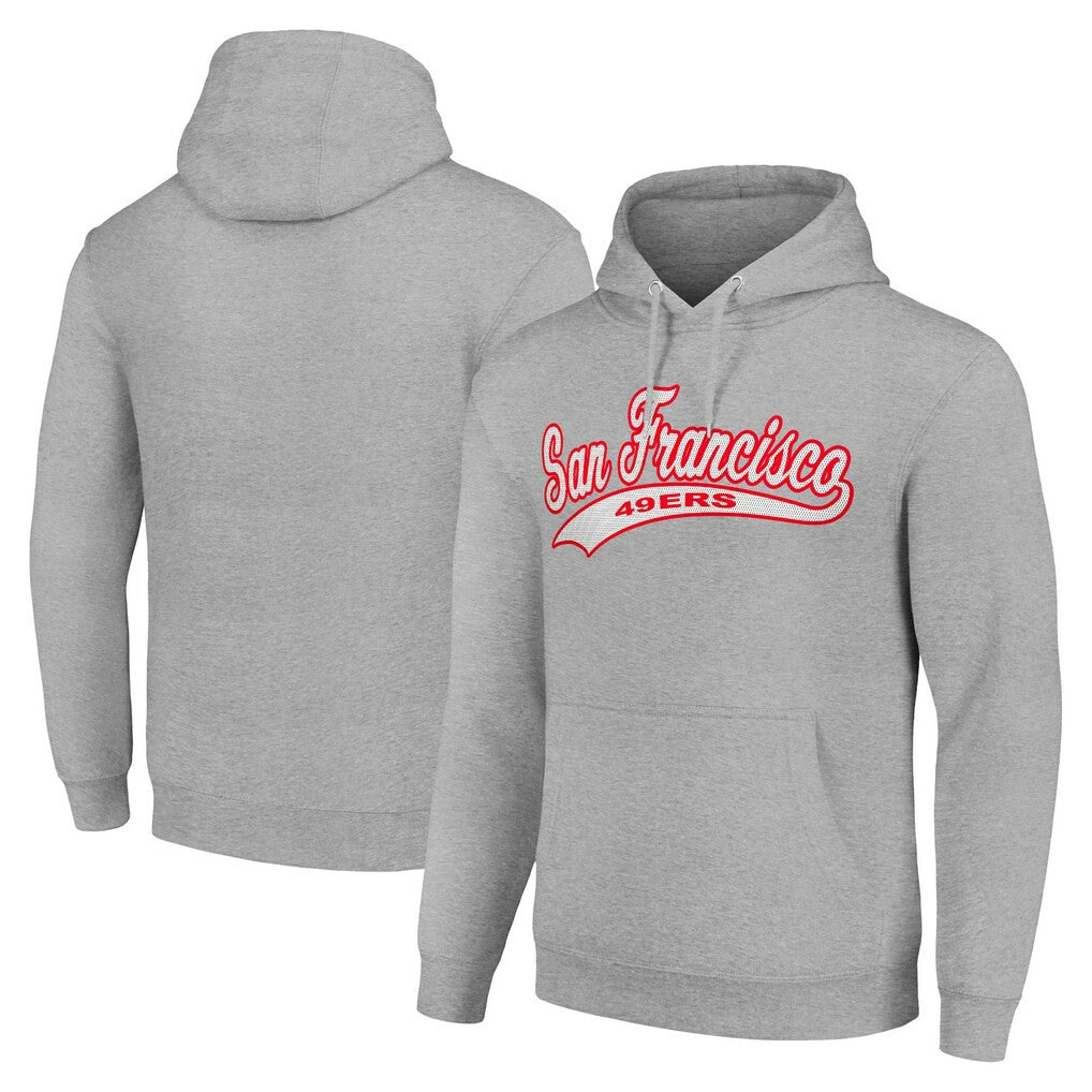 San Francisco 49ers Starter Unisex Tailsweep Pullover Hoodie - Heather Gray Hoodies