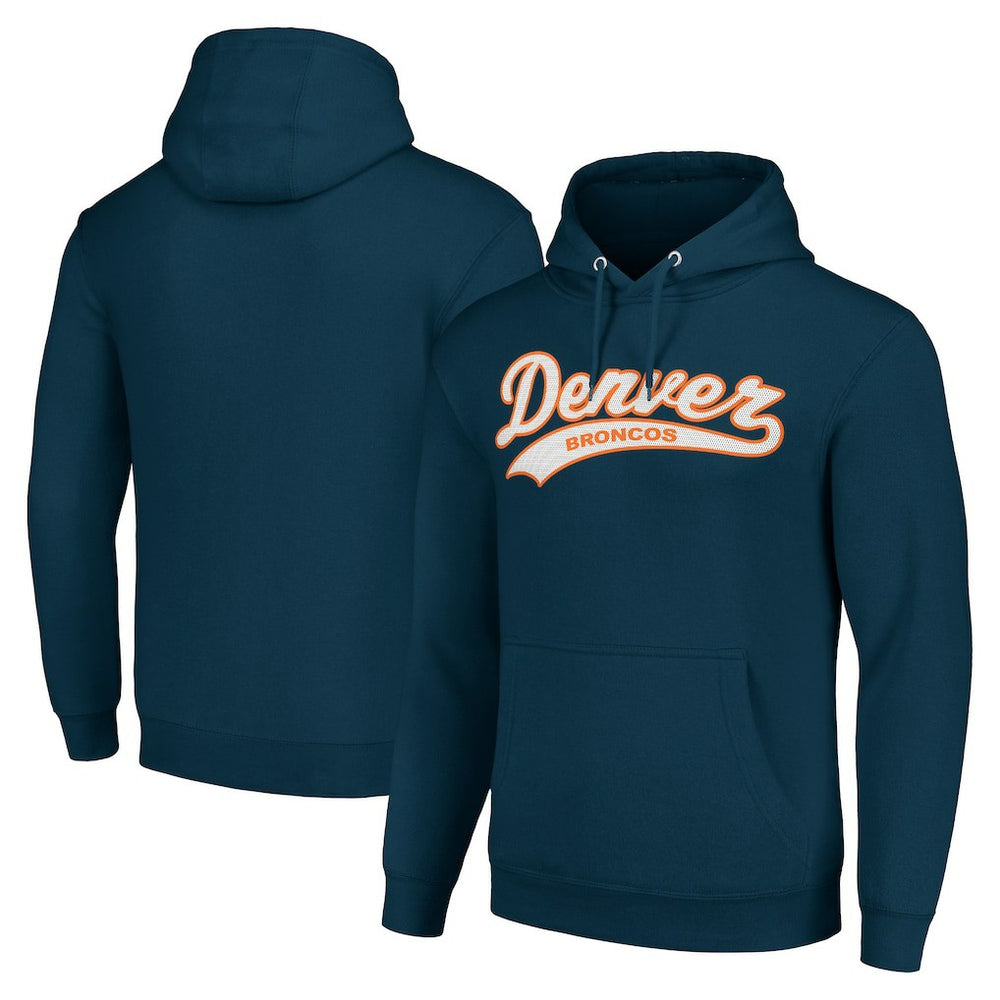 Denver Broncos Starter Unisex Tailsweep Pullover Hoodie - Navy Hoodies
