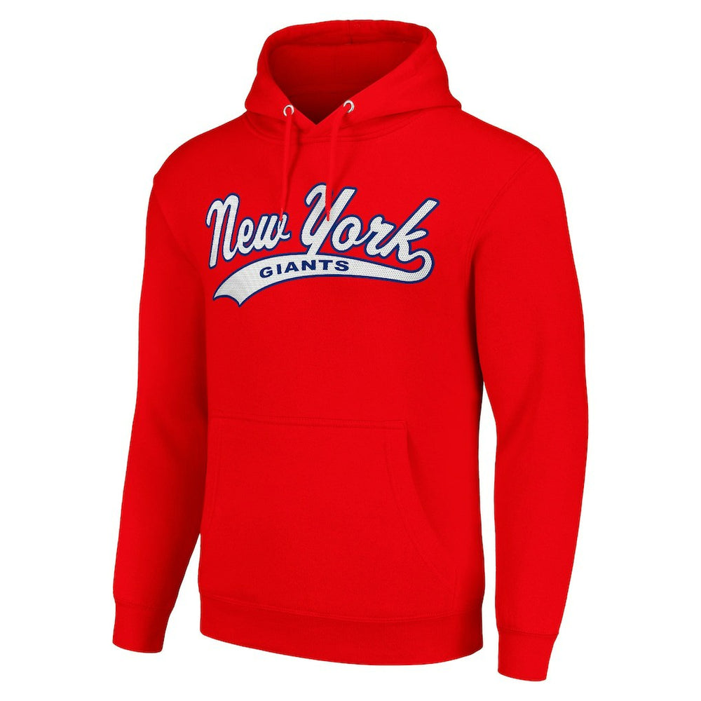 New York Giants Starter Unisex Tailsweep Pullover Hoodie - Red Hoodies