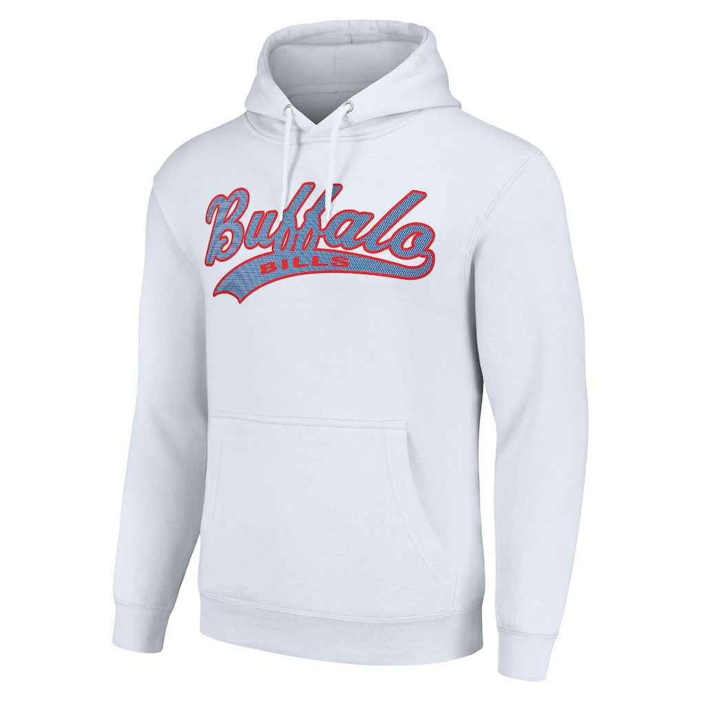 Buffalo Bills Starter Unisex Tailsweep Pullover Hoodie - White Hoodies