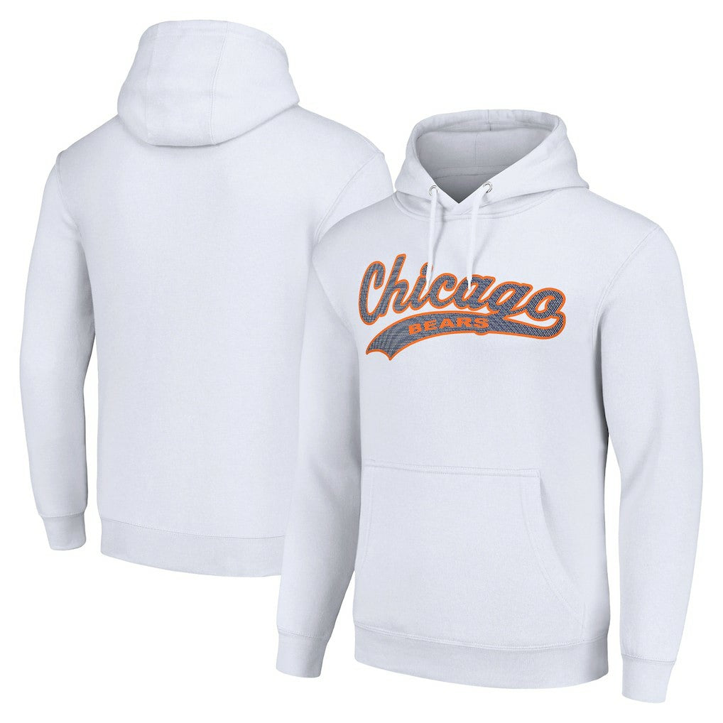 Chicago Bears Starter Unisex Tailsweep Pullover Hoodie - White Hoodies