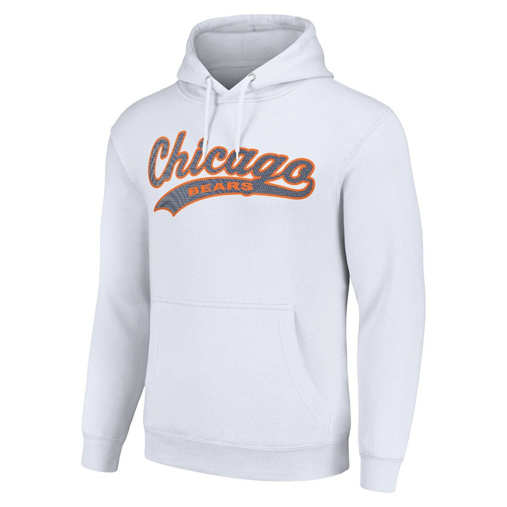 Chicago Bears Starter Unisex Tailsweep Pullover Hoodie - White Hoodies
