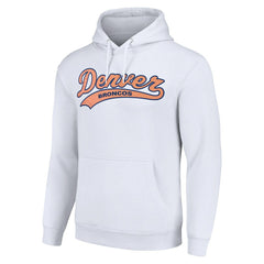 Denver Broncos Starter Unisex Tailsweep Pullover Hoodie - White Hoodies