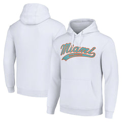 Miami Dolphins Starter Unisex Tailsweep Pullover Hoodie - White Hoodies