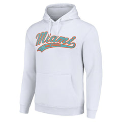 Miami Dolphins Starter Unisex Tailsweep Pullover Hoodie - White Hoodies