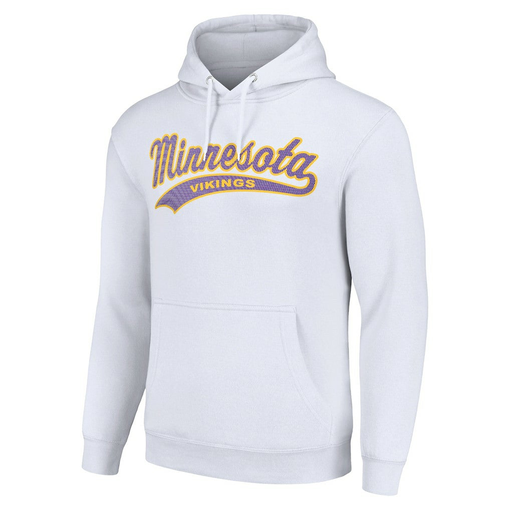 Minnesota Vikings Starter Unisex Tailsweep Pullover Hoodie - White Hoodies