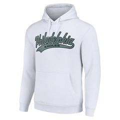 Philadelphia Eagles Starter Unisex Tailsweep Pullover Hoodie - White Hoodies