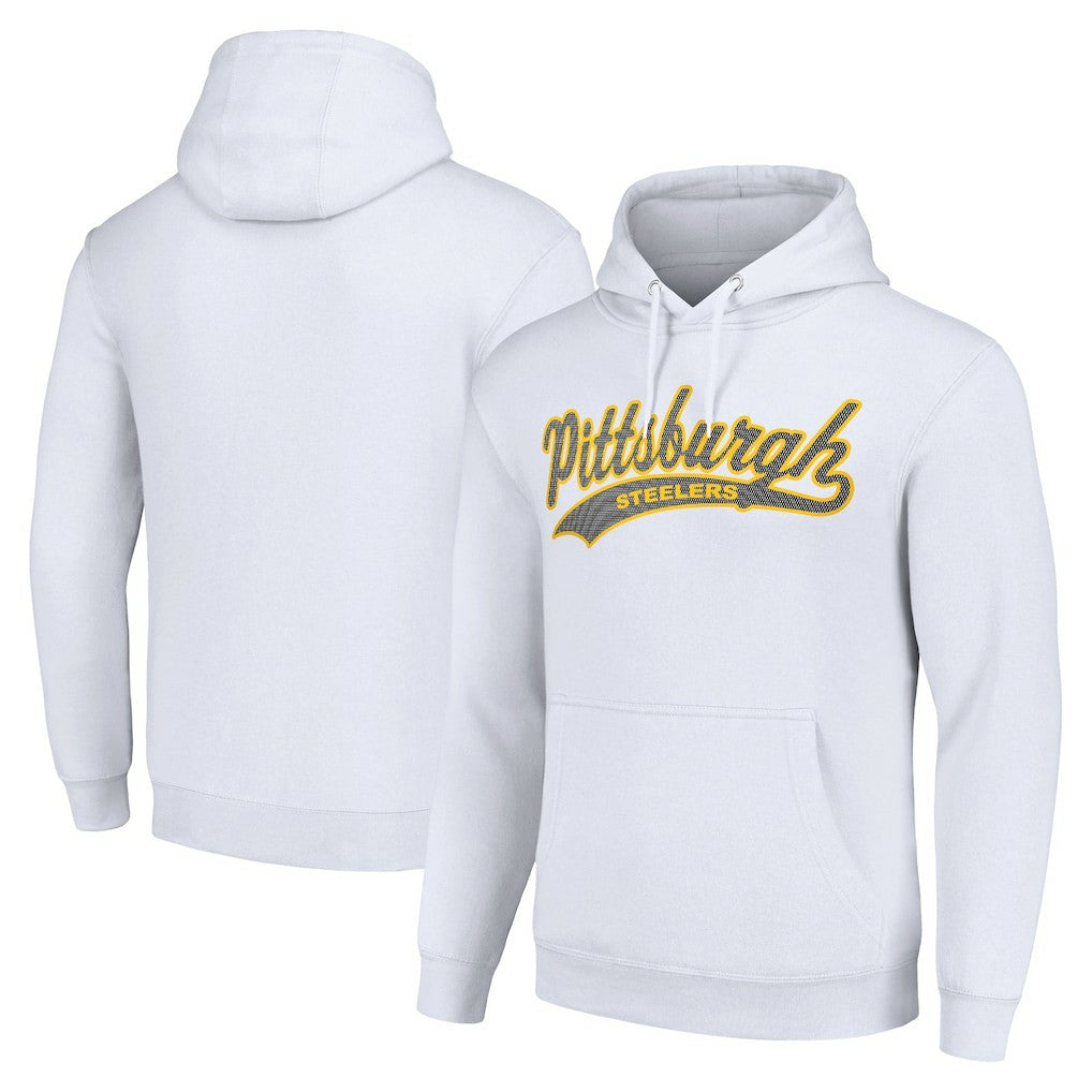 Pittsburgh Steelers Starter Unisex Tailsweep Pullover Hoodie - White Hoodies