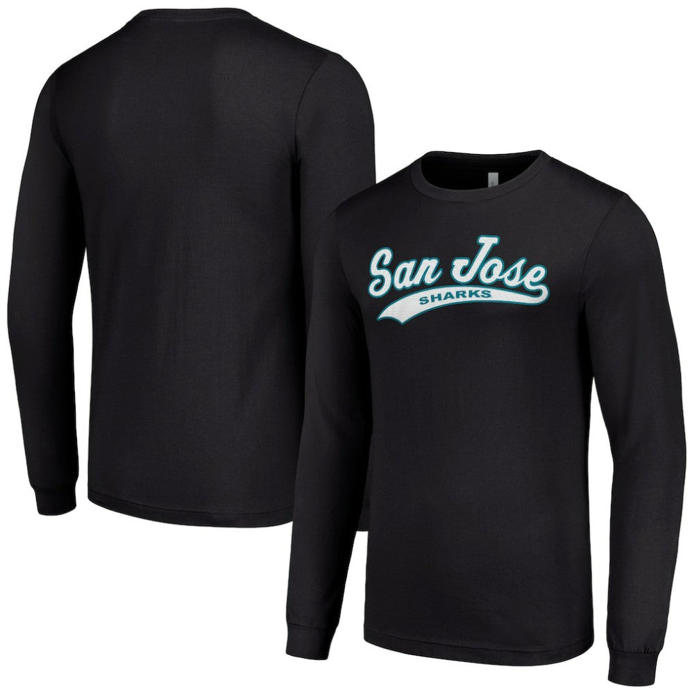 San Jose Sharks Starter Tailsweep T-Shirt - Black | US 200652362