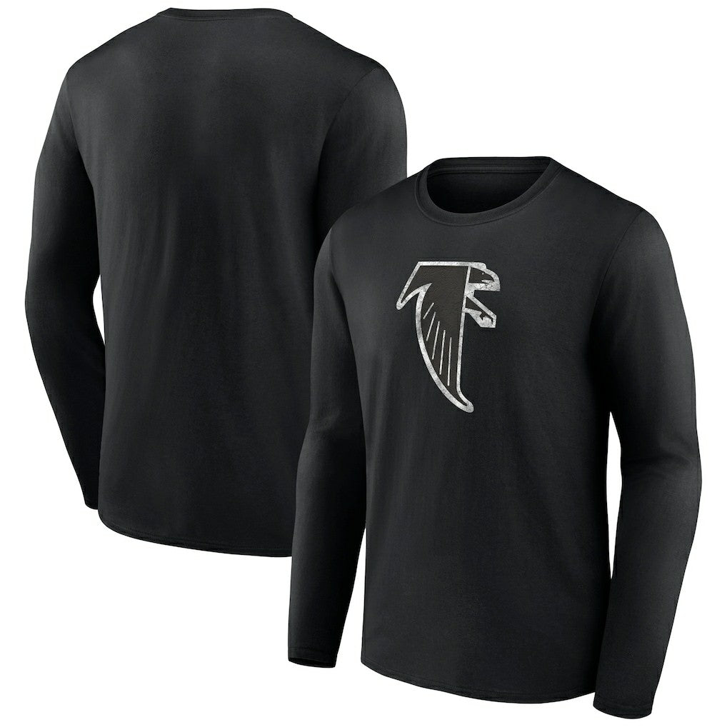 Atlanta Falcons Throwback Long Sleeve T-Shirt - Black T-shirts