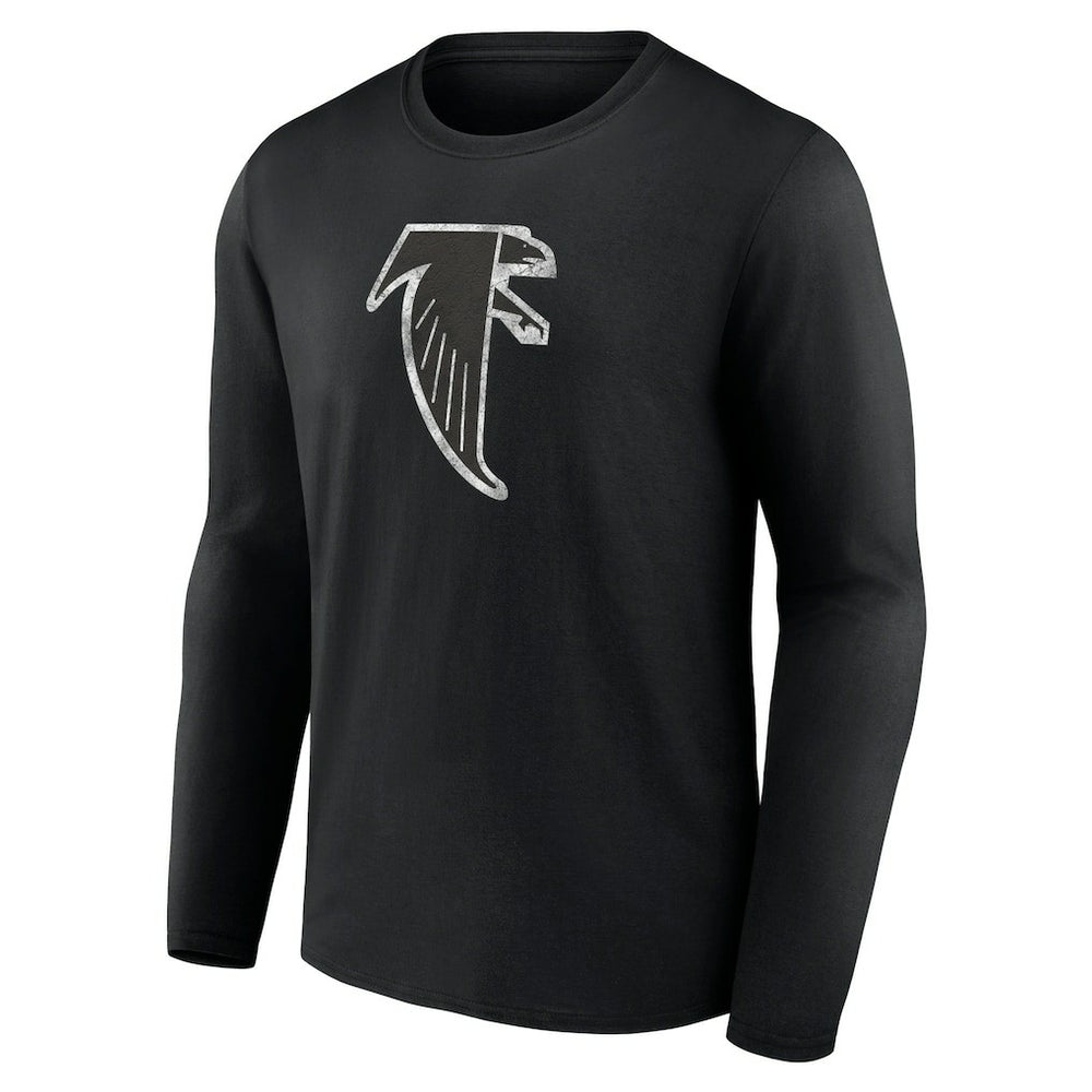 Atlanta Falcons Throwback Long Sleeve T-Shirt - Black T-shirts