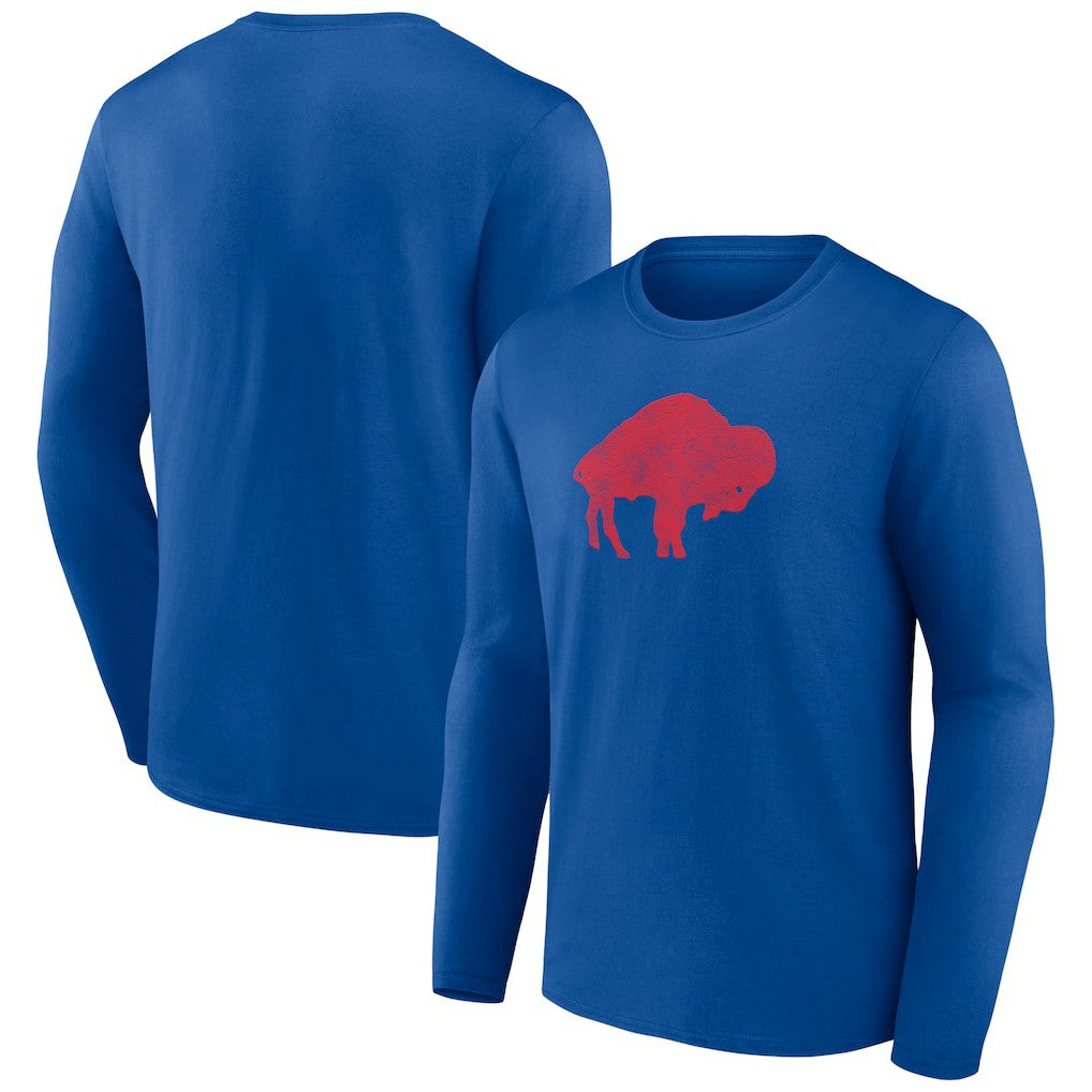 Buffalo Bills Throwback Long Sleeve T-Shirt - Royal T-shirts