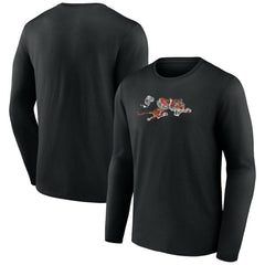 Cincinnati Bengals Throwback Long Sleeve T-Shirt - Black T-shirts