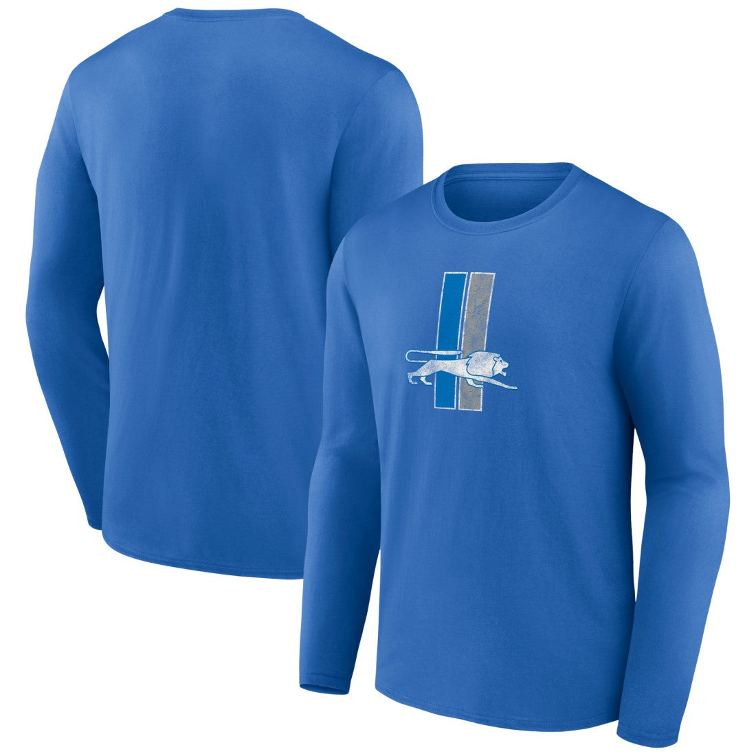 Detroit Lions Throwback Long Sleeve T-Shirt - Blue T-shirts