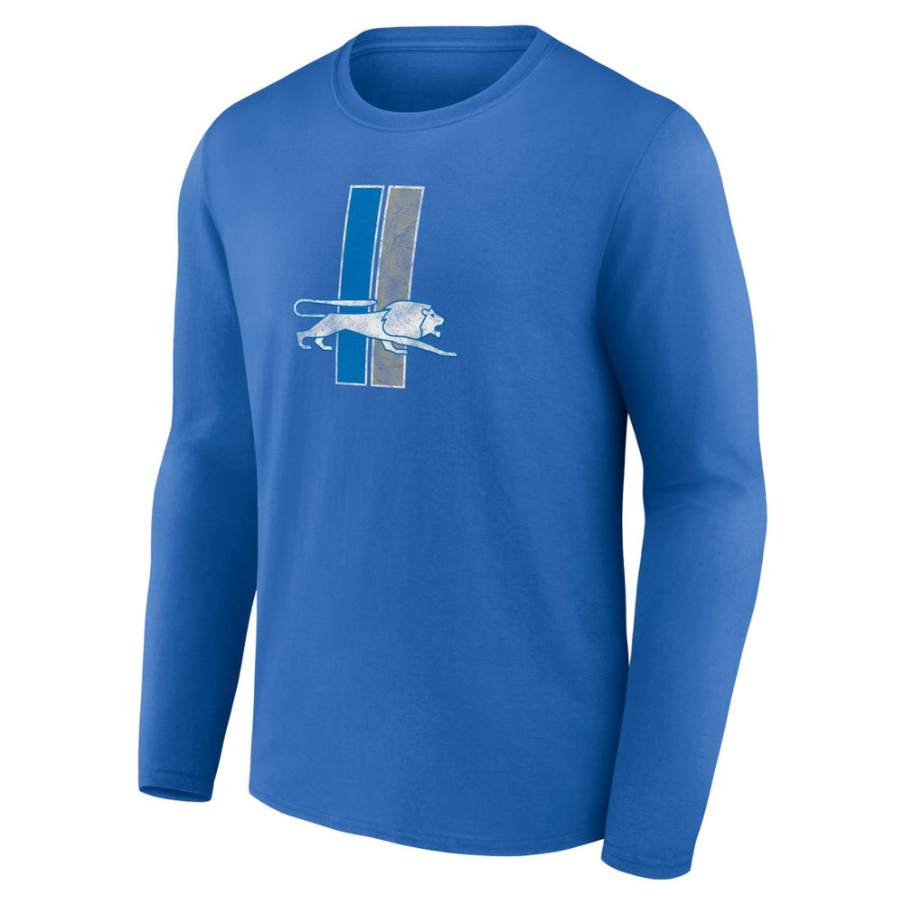 Detroit Lions Throwback Long Sleeve T-Shirt - Blue T-shirts