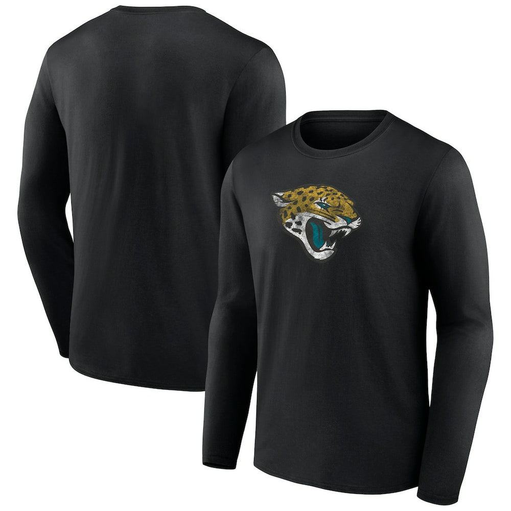 Jacksonville Jaguars Throwback Long Sleeve T-Shirt - Black T-shirts