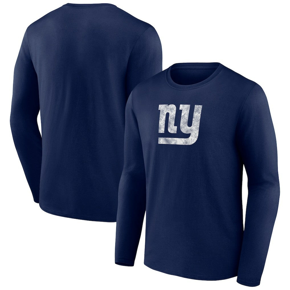 New York Giants Throwback Long Sleeve T-Shirt - Navy T-shirts