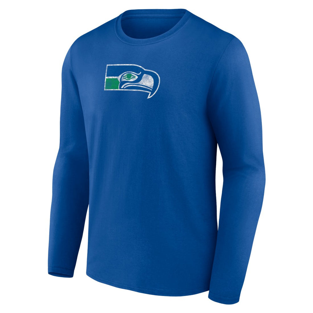 Seattle Seahawks Throwback Long Sleeve T-Shirt - Royal T-shirts