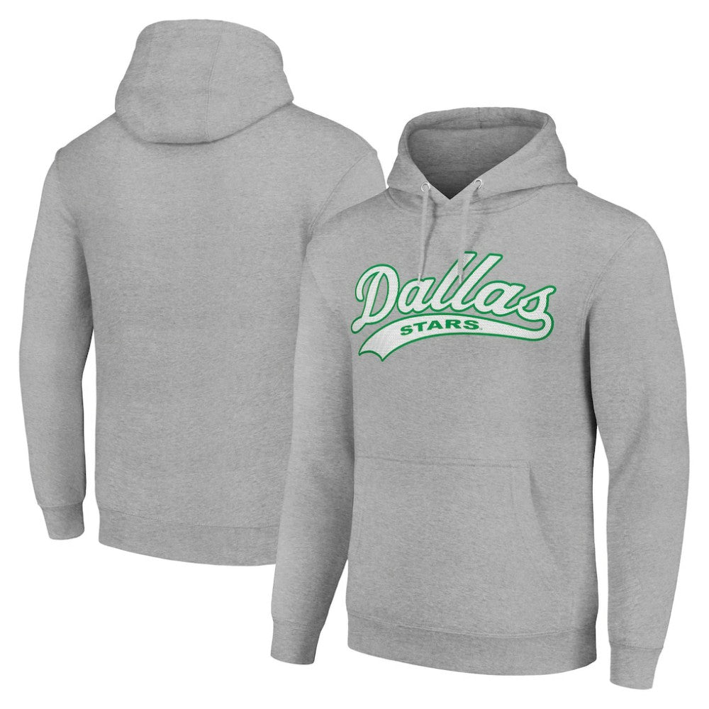 Dallas Stars Starter Tailsweep Fleece Tri-Blend Pullover Hoodie - Heather Gray | US 200652687