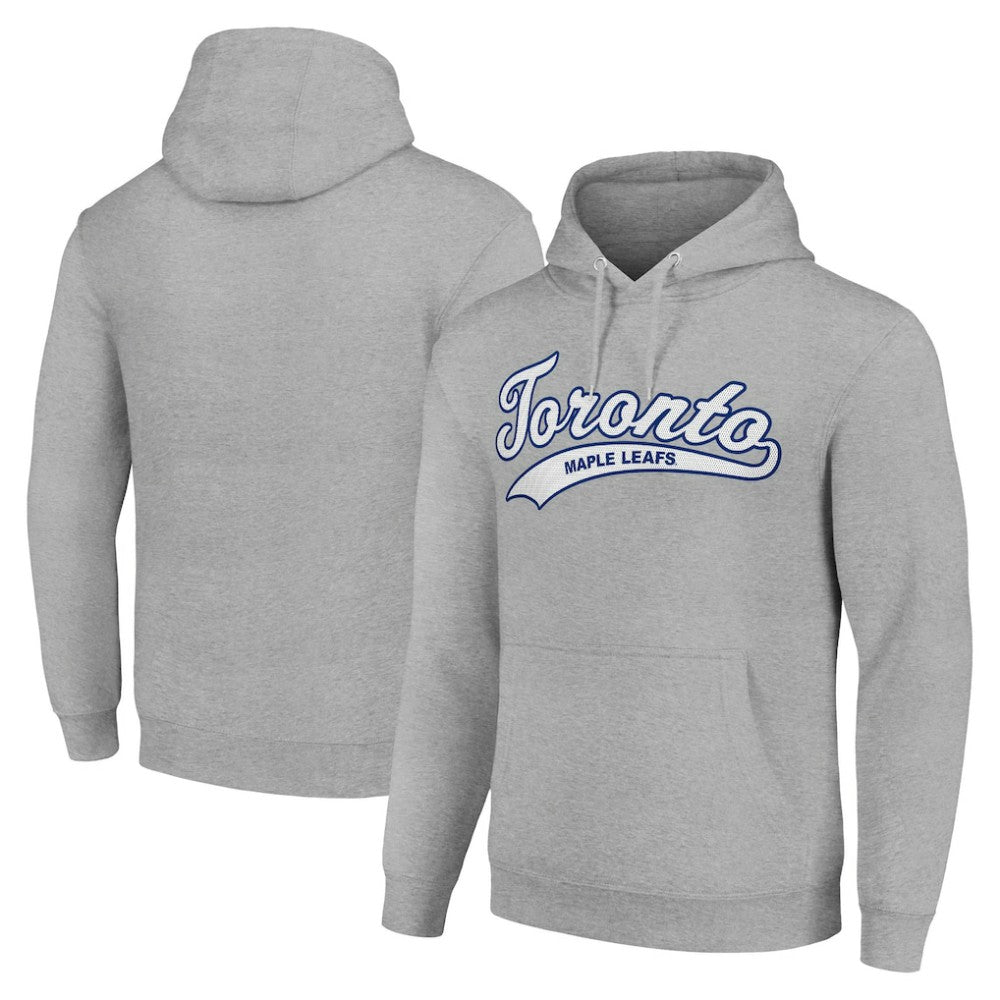 Toronto Maple Leafs Starter Tailsweep Fleece Tri-Blend Pullover Hoodie - Heather Gray | US 200652706