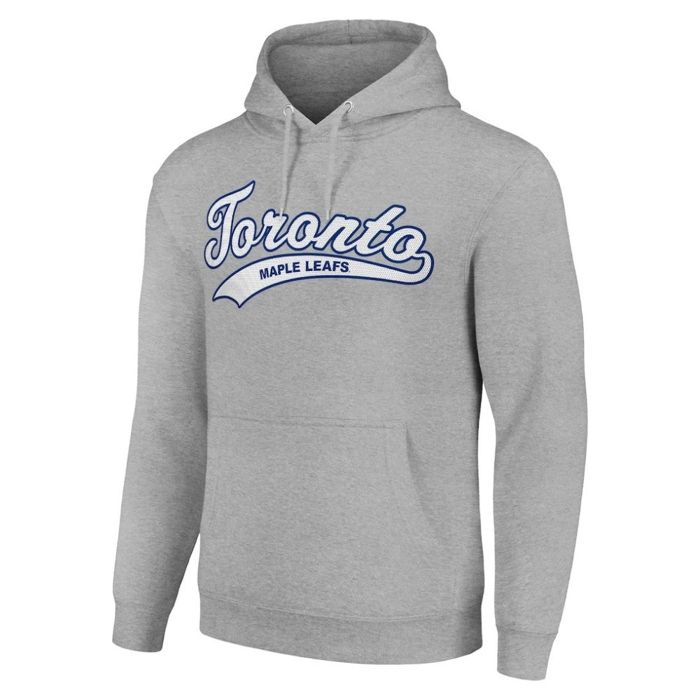 Toronto Maple Leafs Starter Tailsweep Fleece Tri-Blend Pullover Hoodie - Heather Gray | US 200652706