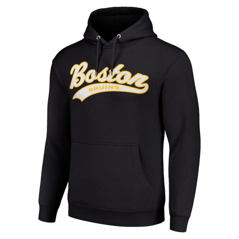 Boston Bruins Starter Tailsweep Fleece Tri-Blend Pullover Hoodie - Black | US 200652712