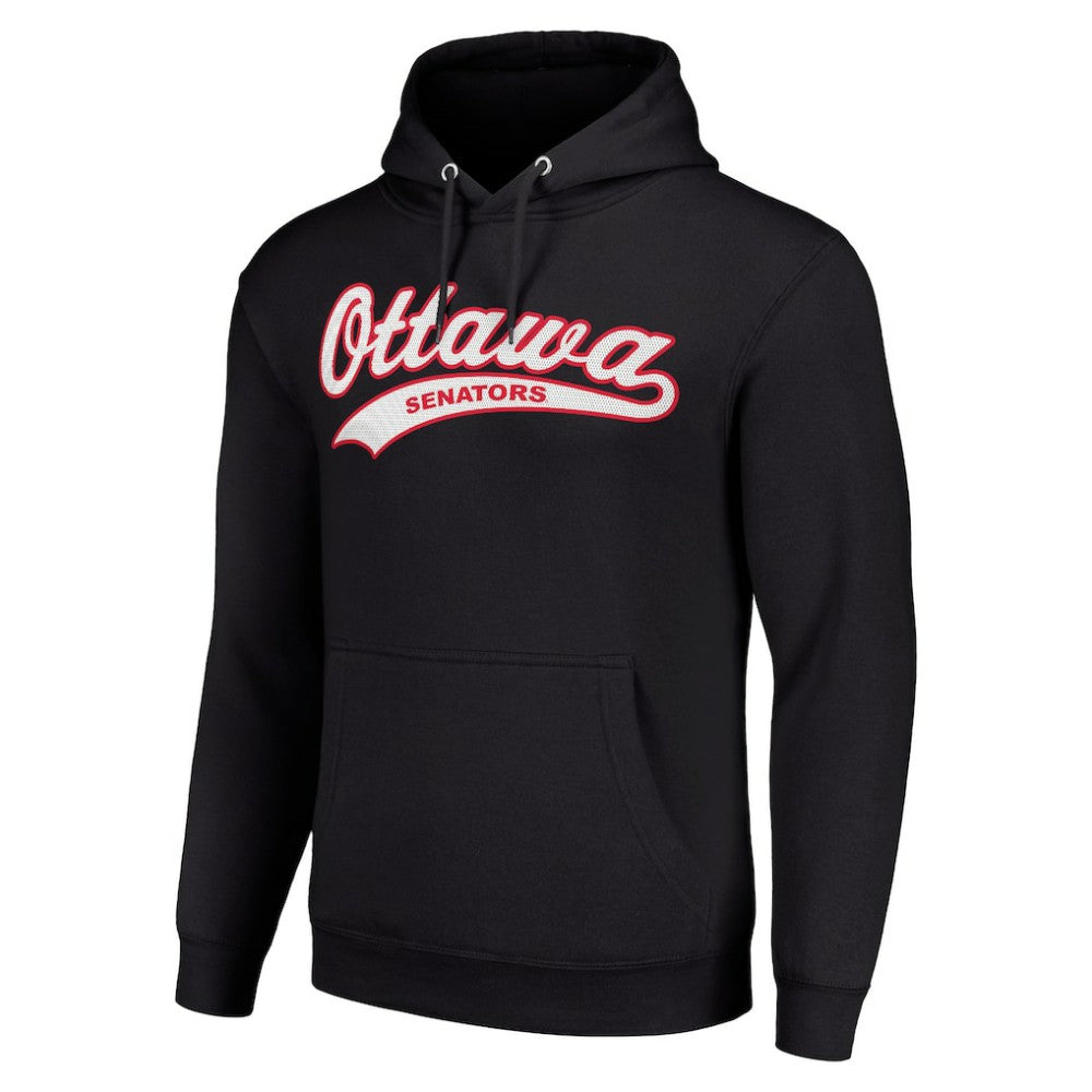 Ottawa Senators Starter Tailsweep Fleece Tri-Blend Pullover Hoodie - Black | US 200652721