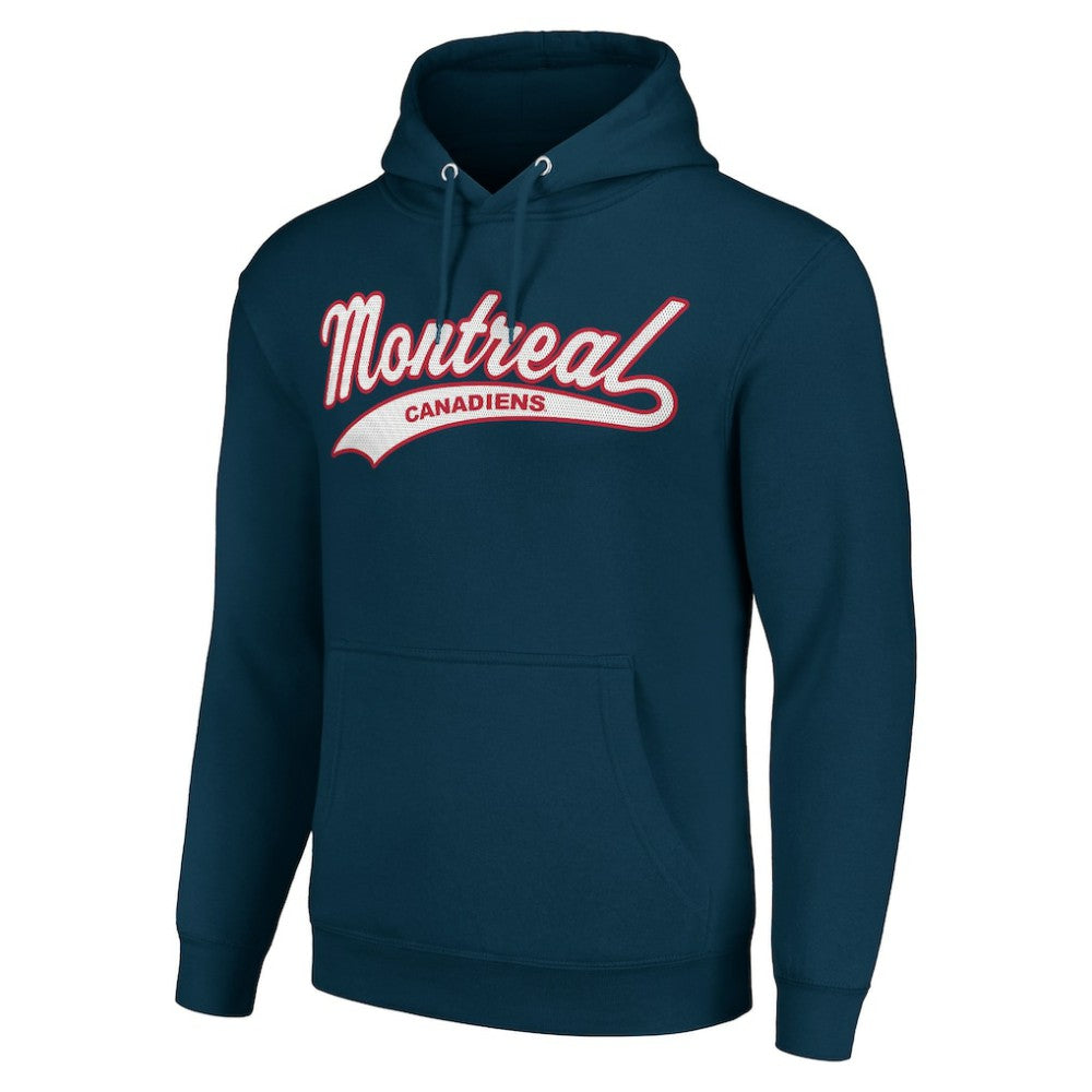 Montreal Canadiens Starter Tailsweep Fleece Tri-Blend Pullover Hoodie - Navy | US 200652730