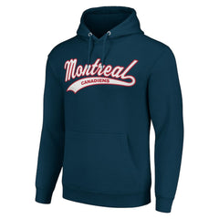 Montreal Canadiens Starter Tailsweep Fleece Tri-Blend Pullover Hoodie - Navy | US 200652730