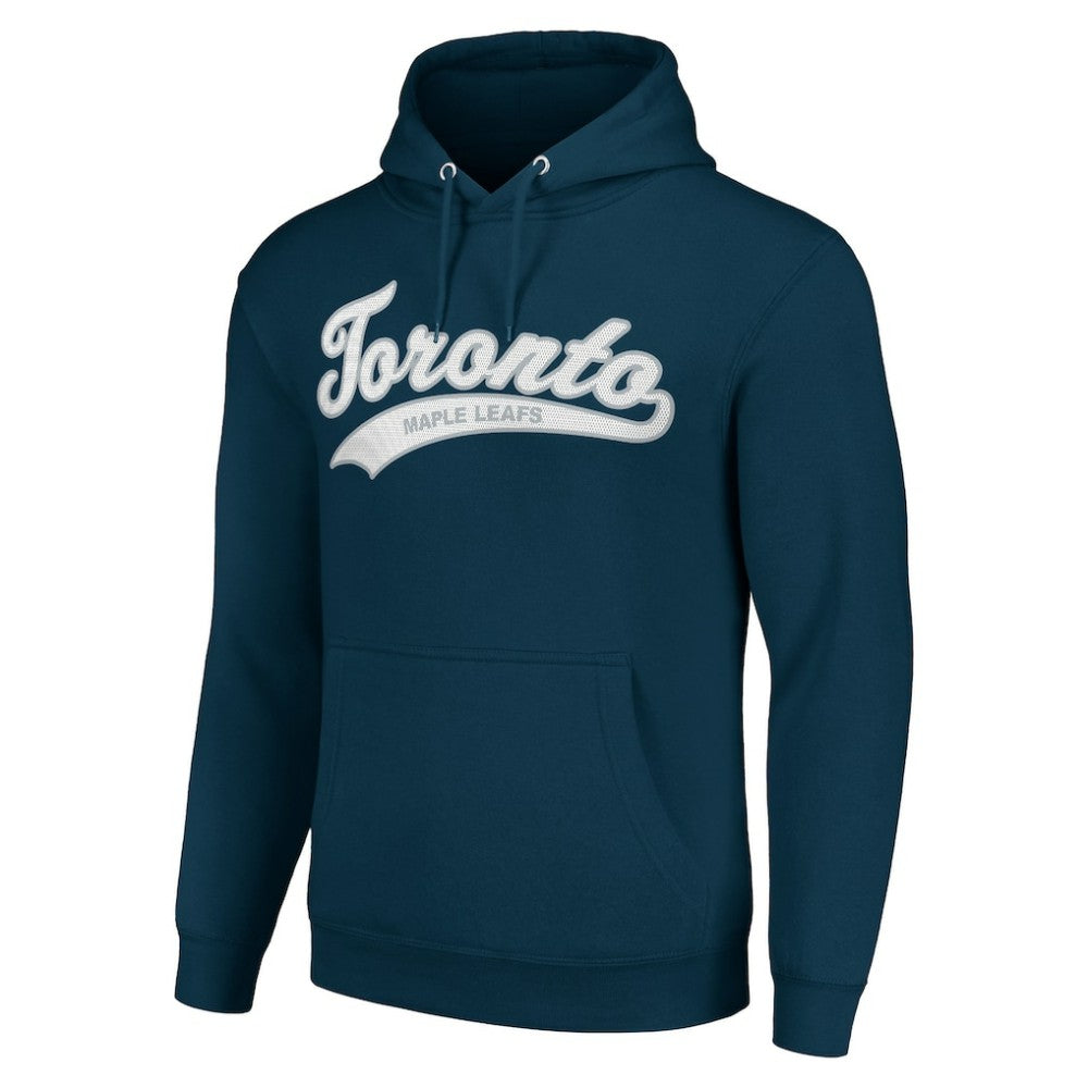 Toronto Maple Leafs Starter Tailsweep Fleece Tri-Blend Pullover Hoodie - Navy | US 200652734