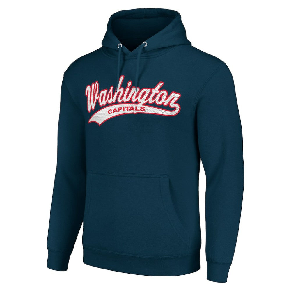Washington Capitals Starter Tailsweep Fleece Tri-Blend Pullover Hoodie - Navy | US 200652736