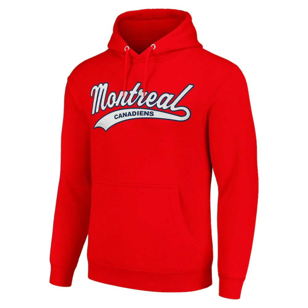 Montreal Canadiens Starter Tailsweep Fleece Tri-Blend Pullover Hoodie - Red | US 200652743