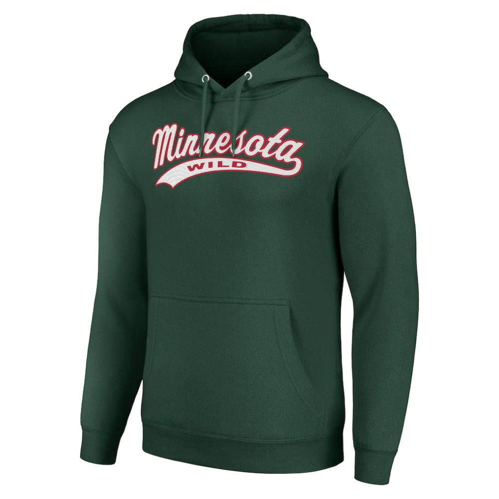 Minnesota Wild Starter Tailsweep Fleece Tri-Blend Pullover Hoodie - Green | US 200652754