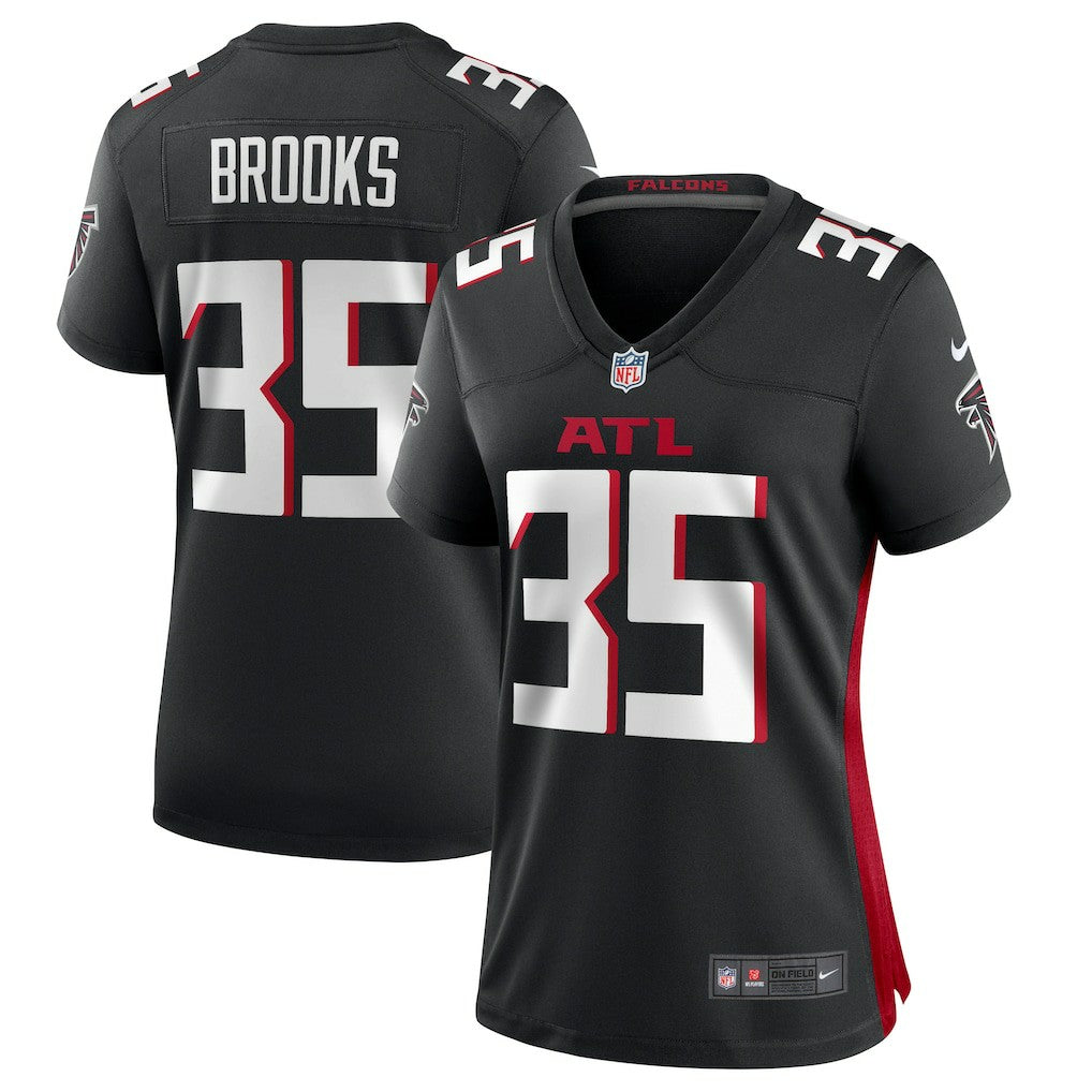 Natrone Brooks Atlanta Falcons Women's Team Game Jersey - Black Jerseys
