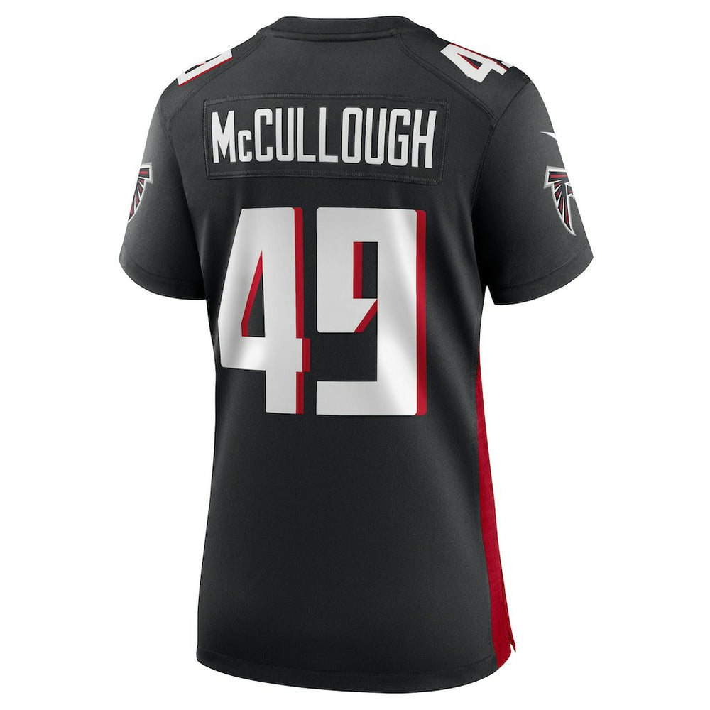 Liam McCullough Atlanta Falcons Women's Team Game Jersey - Black Jerseys