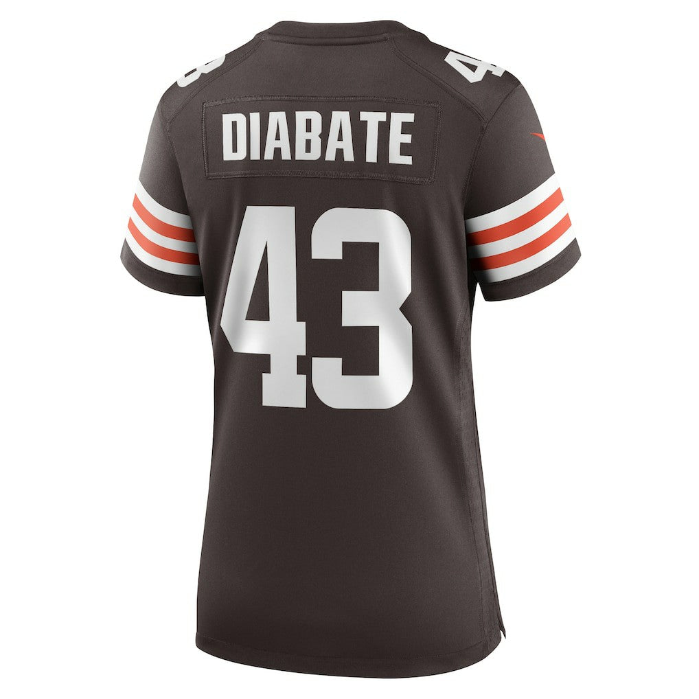 Mohamoud Diabate Cleveland Browns Women's Team Game Jersey - Brown Jerseys