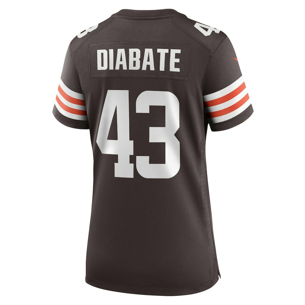 Mohamoud Diabate Cleveland Browns Women's Team Game Jersey - Brown Jerseys