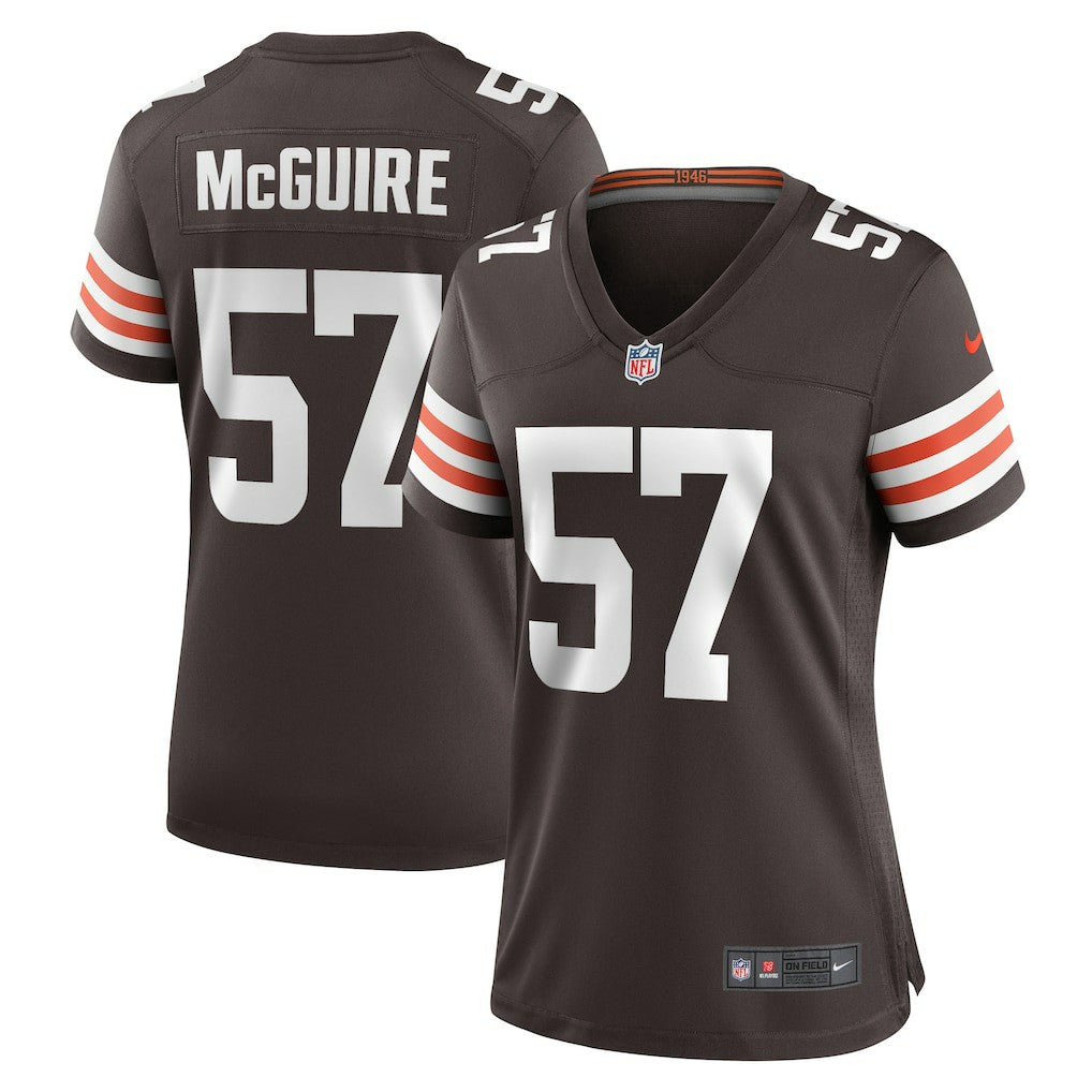 Isaiah McGuire Cleveland Browns Women's Team Game Jersey - Brown Jerseys