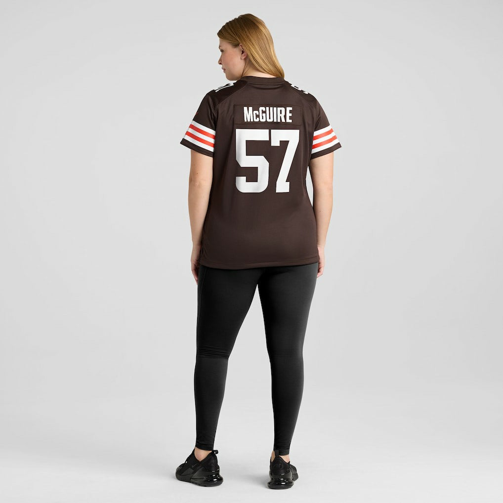 Isaiah McGuire Cleveland Browns Women's Team Game Jersey - Brown Jerseys