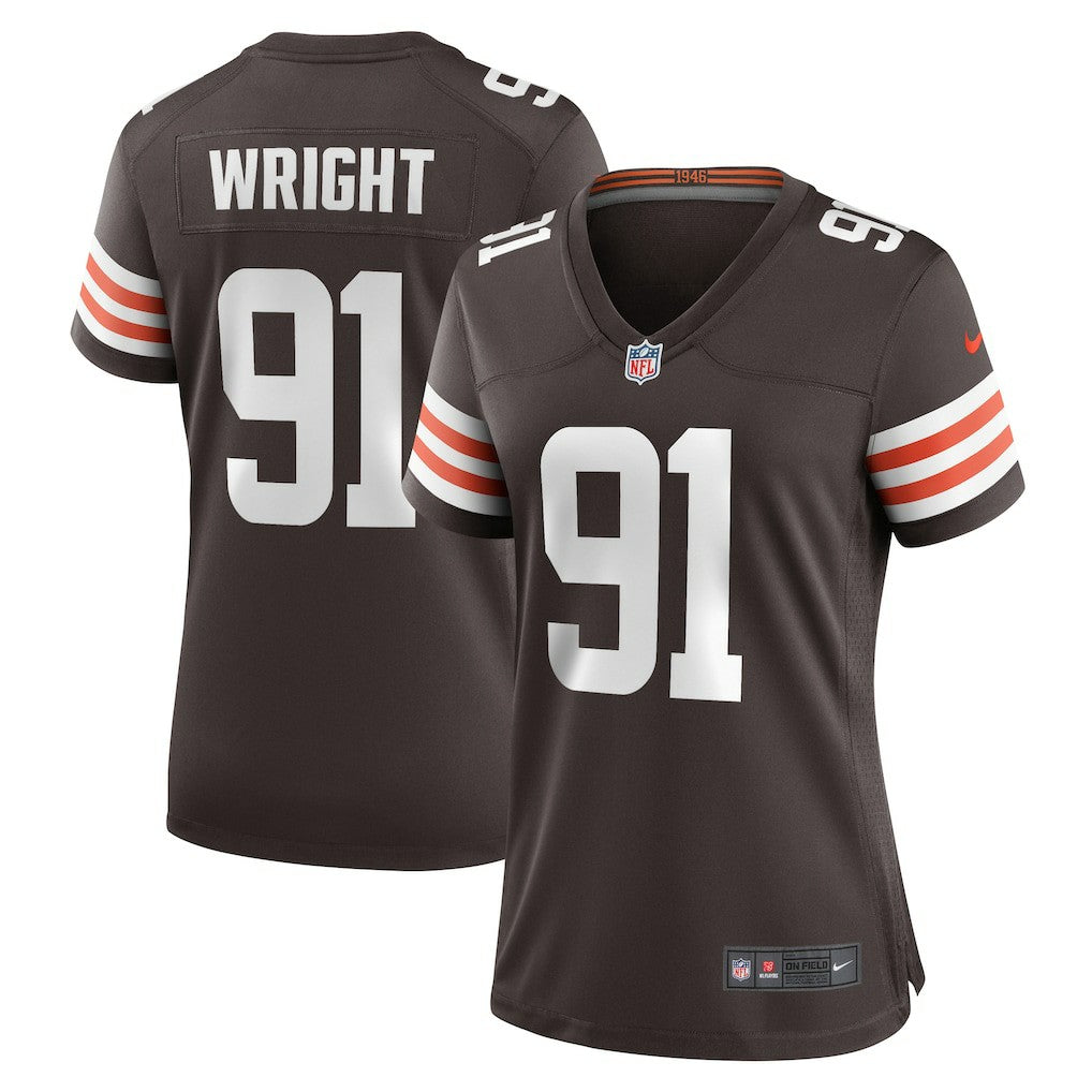 Alex Wright Cleveland Browns Women's Team Game Jersey - Brown Jerseys