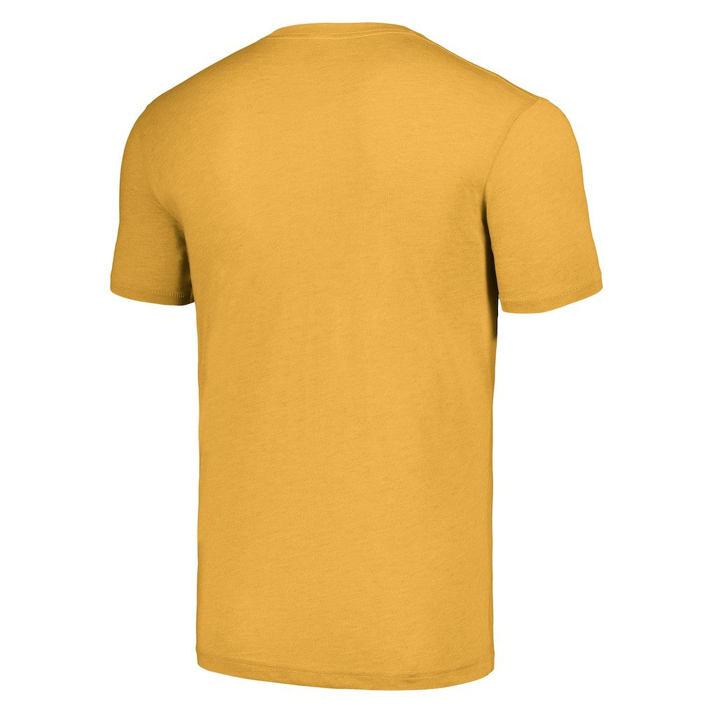 Stephen Curry Golden State Warriors Homage Unisex SkyBox Player Tri-Blend T-Shirt Gold outlet