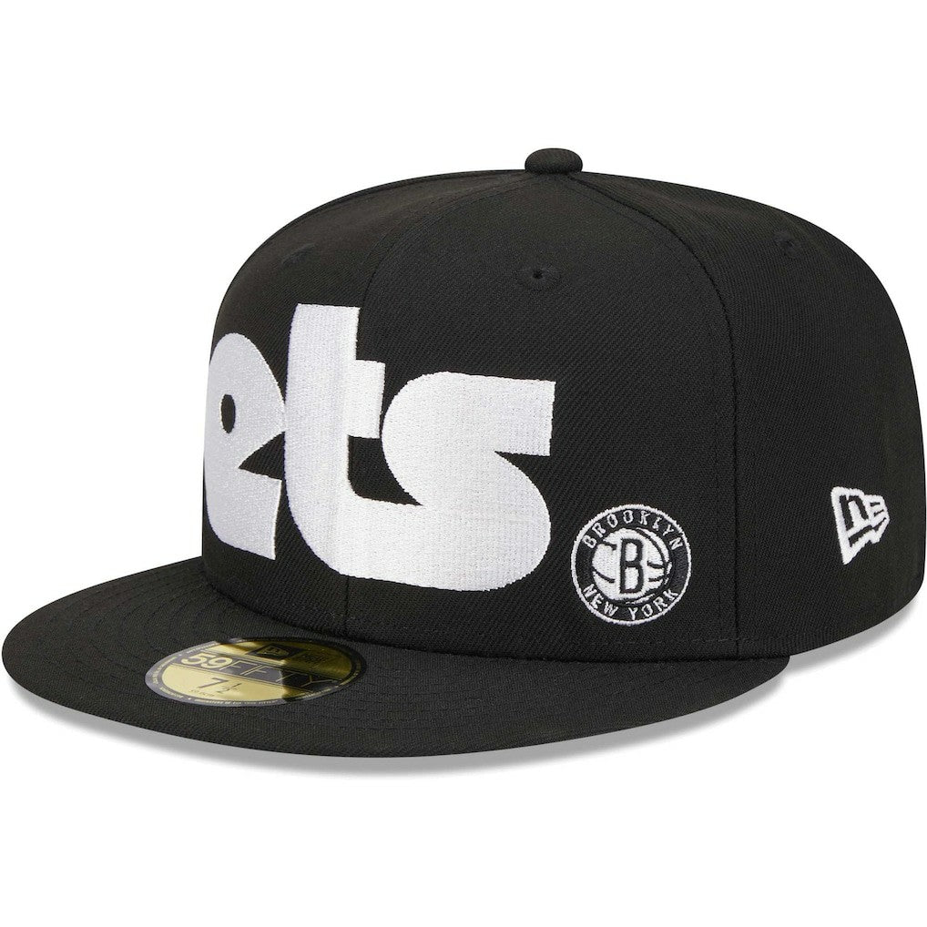 Brooklyn Nets Checkerboard UV 59FIFTY Fitted Hat Black - New Era