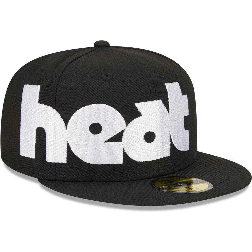 Miami Heat Checkerboard UV 59FIFTY Fitted Hat Black - New Era