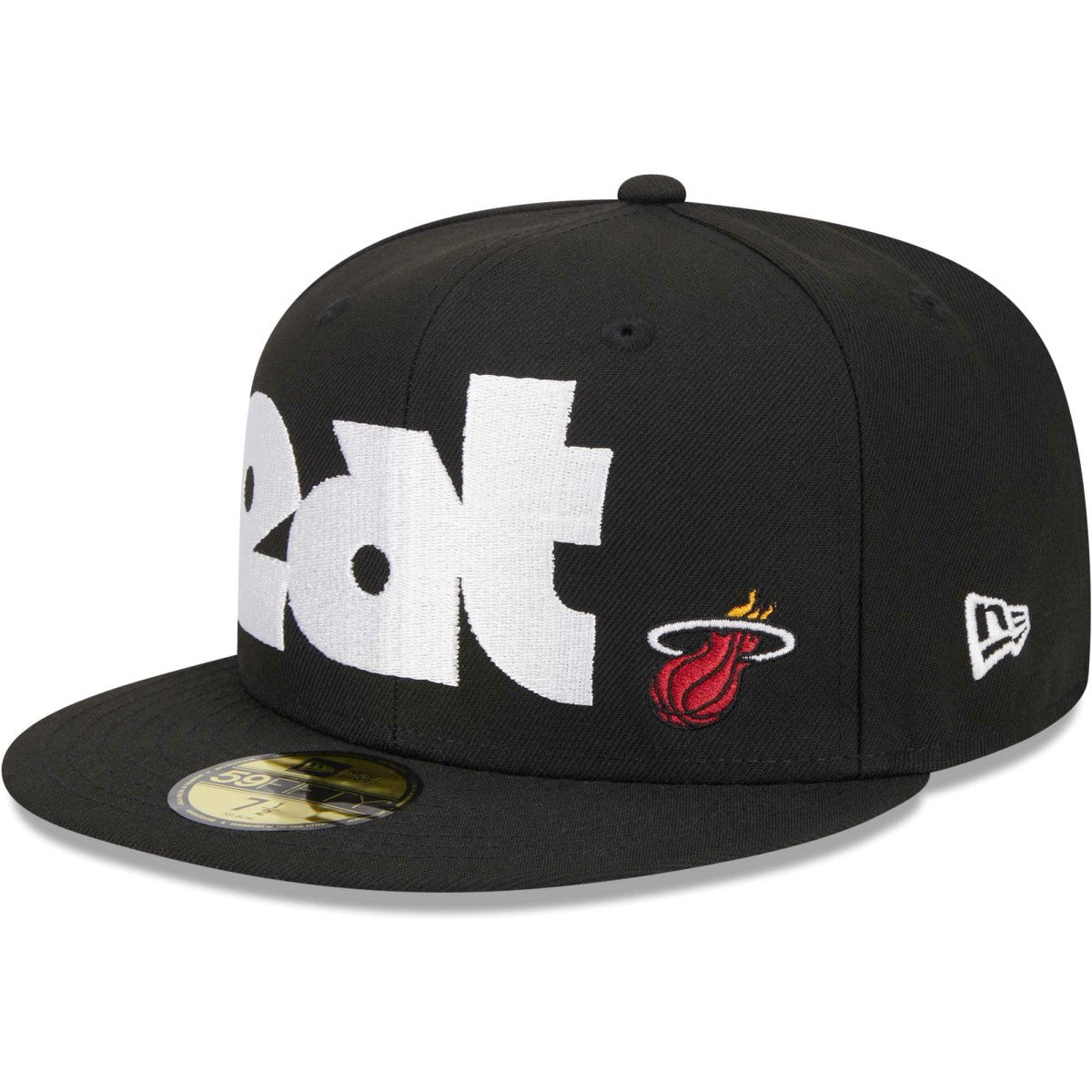 Miami Heat Checkerboard UV 59FIFTY Fitted Hat Black - New Era