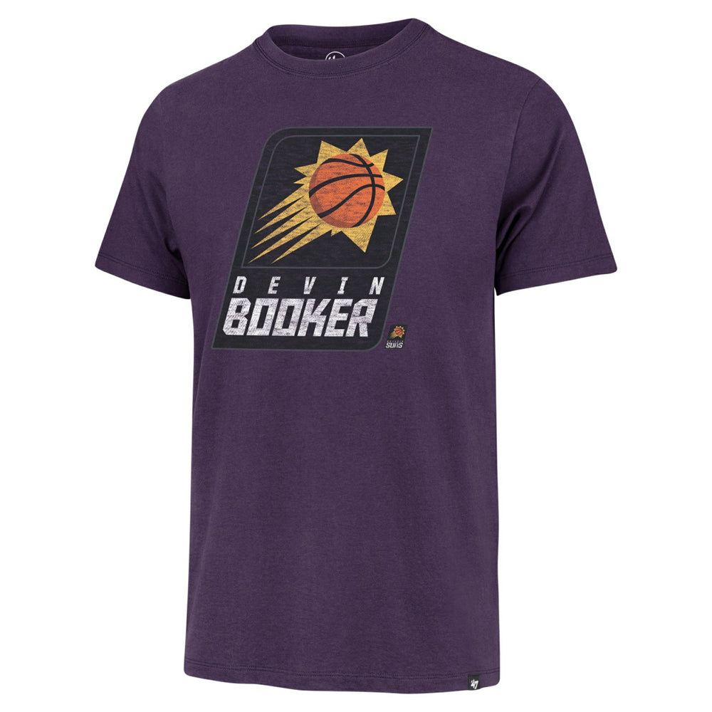 Devin Booker Phoenix Suns '47 Player Logo Vintage T-Shirt Purple - 47 brand