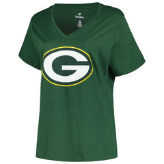 Jordan Love Green Bay Packers Women's Plus Size Name & Number V-Neck T-Shirt - Green T-shirts