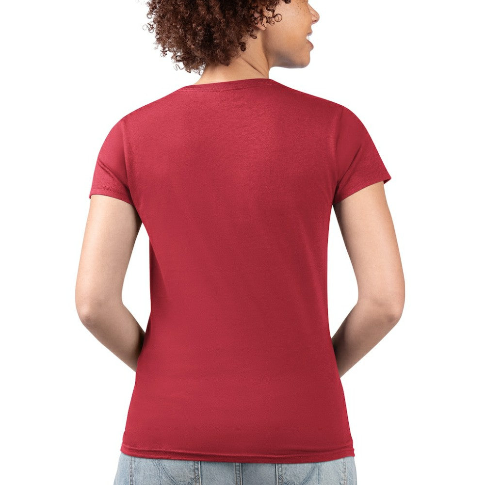 Boston Red Sox G-III 4Her by Carl Banks Women's Super-Slim Fit Lightweight City Graphic V-Neck T-Shirt - Red T-shirts