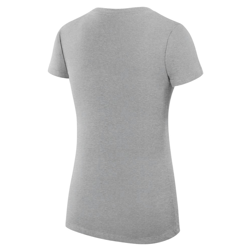 Minnesota Twins G-III 4Her by Carl Banks Women's Super-Slim Fit Lightweight City Graphic V-Neck T-Shirt - Heather Gray T-shirts
